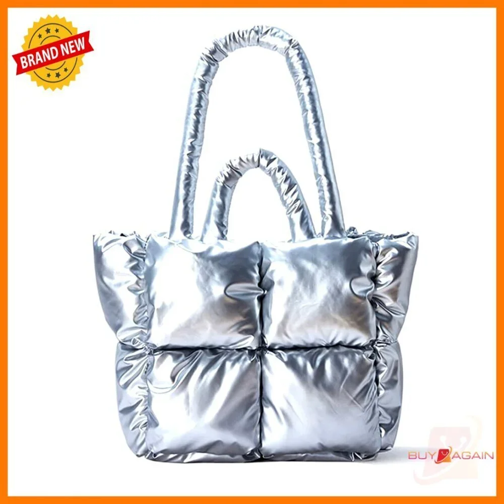 Mini Quilted Hobo Bag Nylon Tote Shoulder Satchel Purse